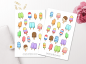 Preview: Popsicle Sticker Set